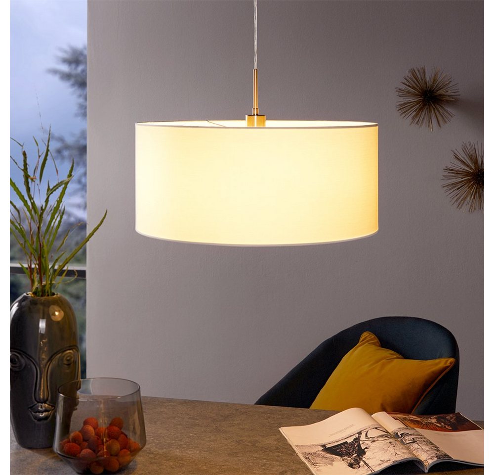 EGLO Hängeleuchte PASTERI, ohne Leuchtmittel, Leuchtmittel wechselbar, Lampe aus Stoff / Ø53 x H110 cm / exkl. 1 x E27 (je max. 60W) – Bild 3 von 5
