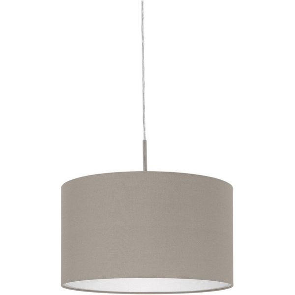 EGLO Hängeleuchte PASTERI, ohne Leuchtmittel, Leuchtmittel wechselbar, Hängelampe, Wohnzimmer, Esszimmer, Küche, Textilschirm, 110x38cm