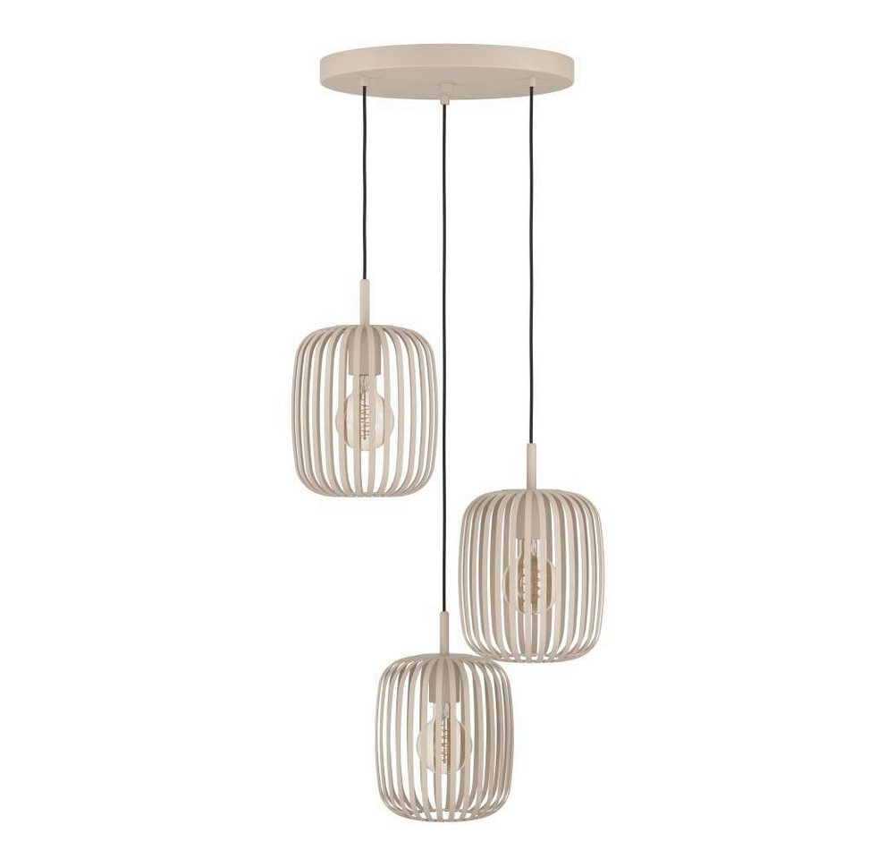 EGLO Hängeleuchte ROMAZZINA Pendelleuchte, Esstischleuchte, sandfarben, Metall, E27, ohne Leuchtmittel, Hängelampe, Wohnzimmer, modern, ballonförmiger Lampensch – Bild 3 von 5