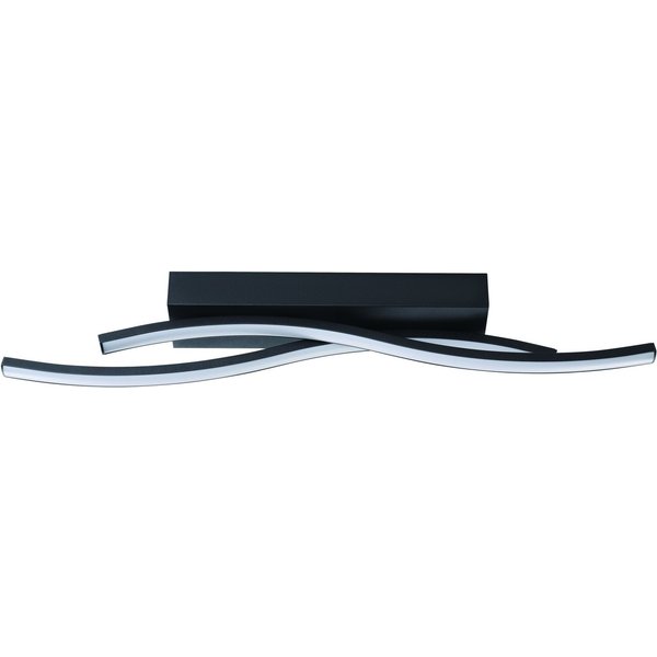 EGLO LED Deckenleuchte LED Deckenlampe Viloria, geschwungene Deckenlampe, 56,5 cm, LED fest integriert, Warmweiß, aus Stahl, Kunststoff, Deckenlampe, Flurlampe,