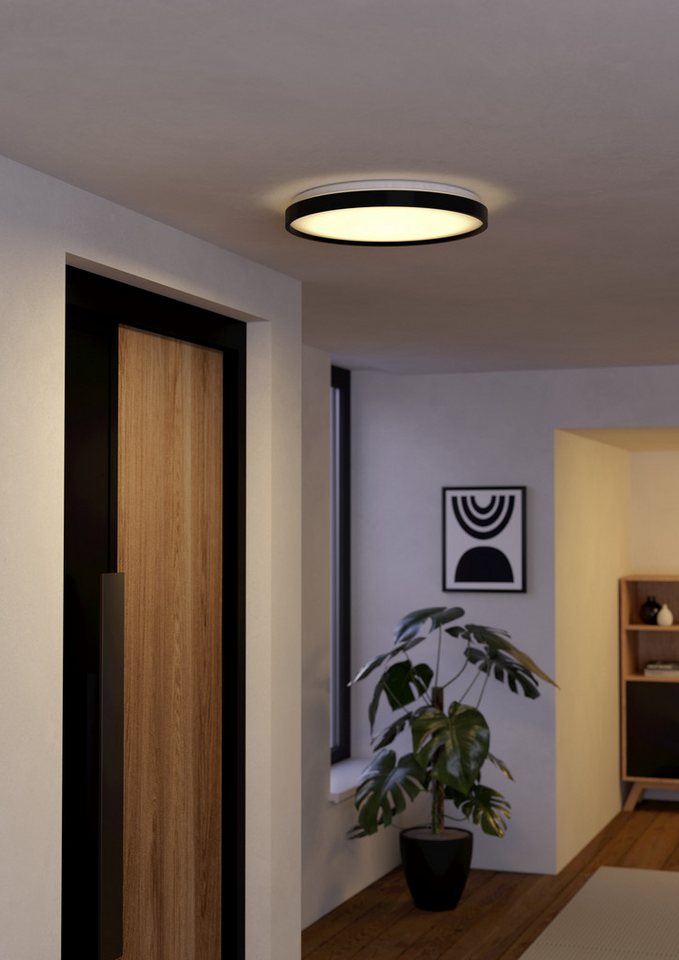 EGLO LED Deckenleuchte MOZONCILLO-Z Deckenlampe, Disco-Modus, ZigBee 3.0, Wohnzimmerlampe, CCT - über Fernbedienung, Dimmer, Dimmfunktion, Farbsteuerung, Farbwe – Bild 2 von 5