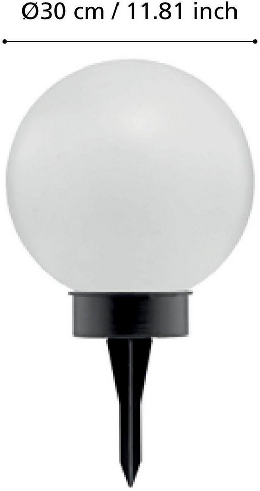 EGLO LED Solarleuchte Z_Solar Solarleuchte, Außenleuchte, Außenbeleuchtung. Erdspiess, Lampe, Ein-/Ausschalter, LED fest integriert, Warmweiß, EGLO Solarleuchte – Bild 4 von 4
