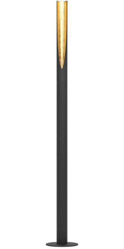 EGLO LED Stehlampe BARBOTTO, Ein-/Ausschalter, LED wechselbar, Warmweiß, Leuchte schwarz, gold / Ø6 x H137 cm / inkl. 1 x GU10 (je 4,5W) – Bild 3 von 5