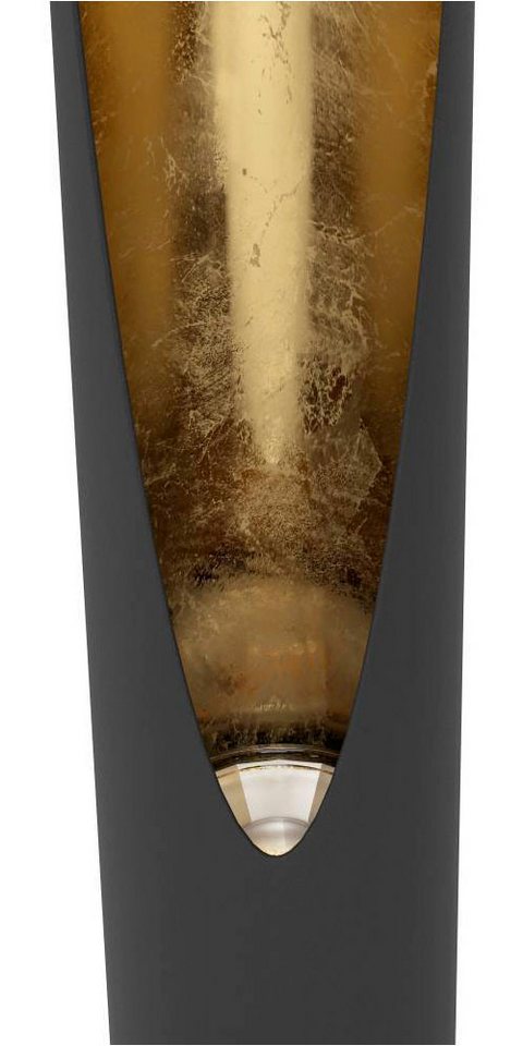 EGLO LED Stehlampe BARBOTTO, Ein-/Ausschalter, LED wechselbar, Warmweiß, Leuchte schwarz, gold / Ø6 x H137 cm / inkl. 1 x GU10 (je 4,5W) – Bild 5 von 5