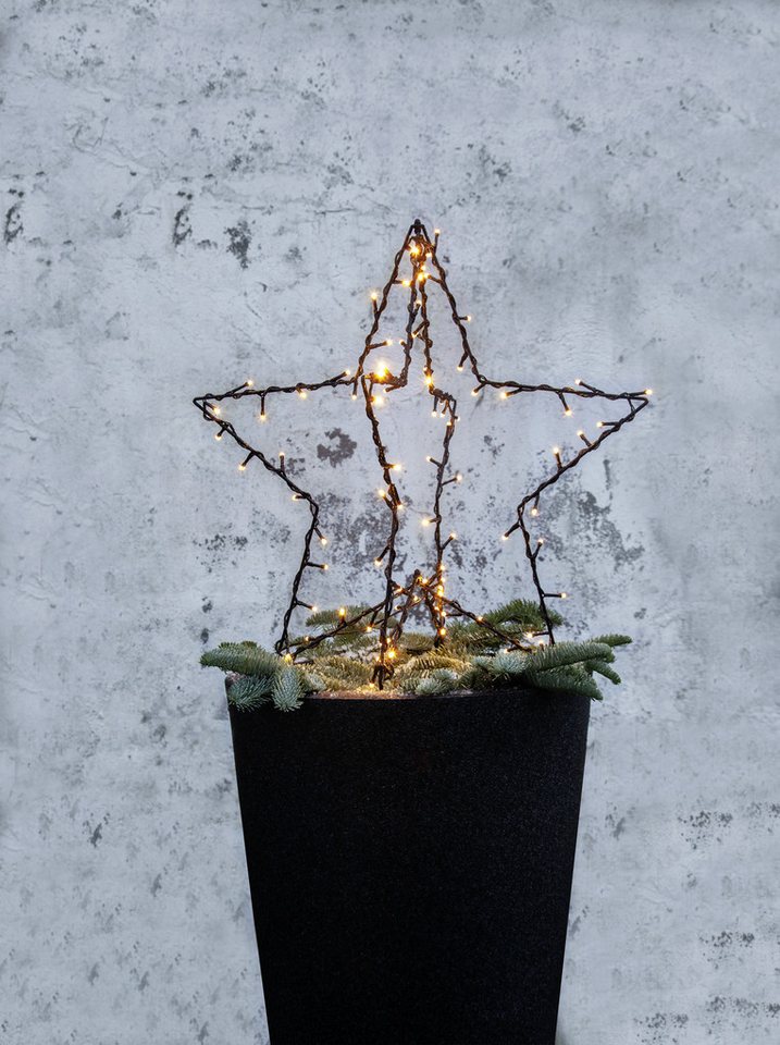 EGLO LED Stern LED Stern außen, Weihnachtslicht Garten mit Erdspieß, IP44, LED fest integriert, Warmweiß, aus Stahl und Kunststoff, Weihnachtsbeleuchtung, Chris – Bild 2 von 2