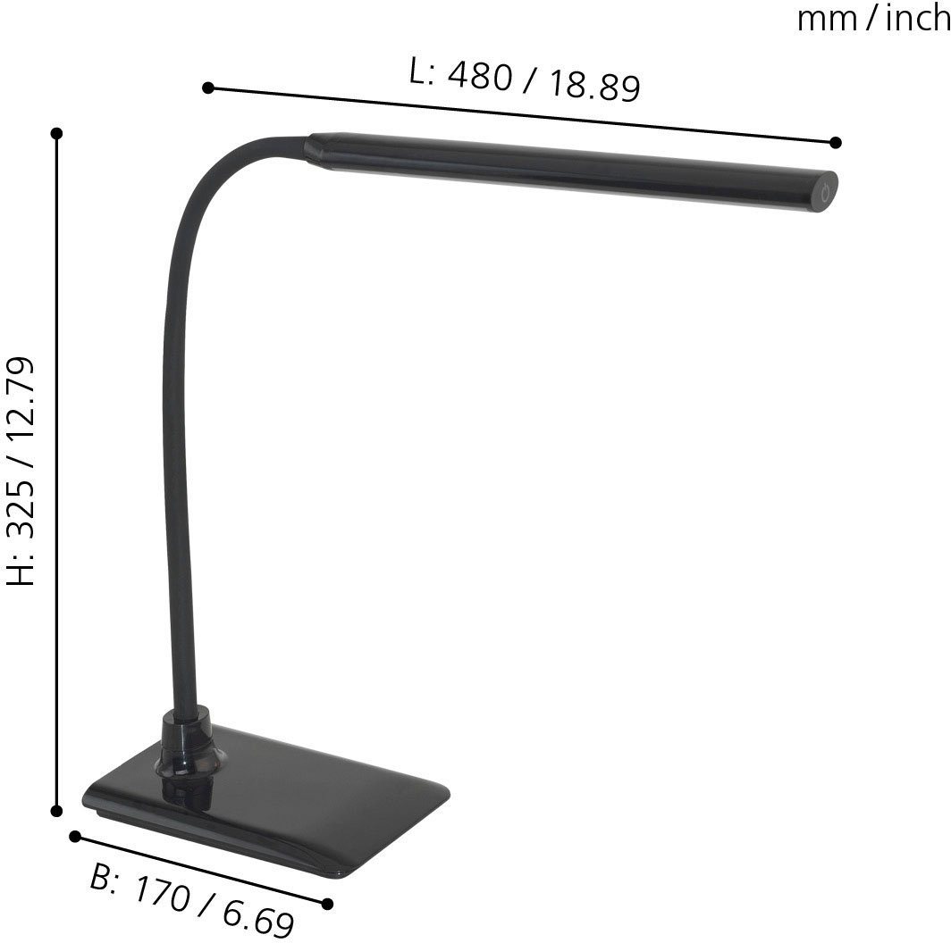 EGLO LED Tischleuchte LAROA, Dimmfunktion, LED fest integriert, Neutralweiß – Bild 5 von 5