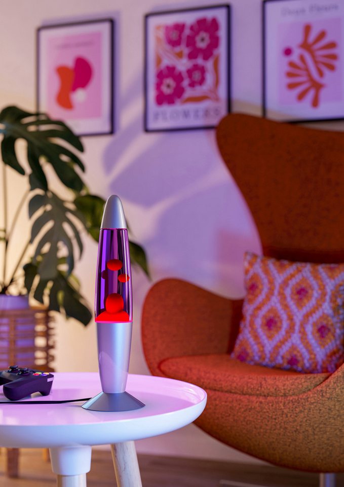 EGLO LED Tischleuchte LAVA, LED fest integriert, LED Lavalampe Lava, Deko Lampe Wassersäule, Retro Lavaleuchte – Bild 2 von 5