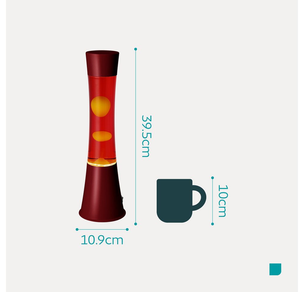 EGLO LED Tischleuchte LAVA, LED fest integriert, LED Lavalampe Lava, Deko Lampe Wassersäule, Retro Lavaleuchte – Bild 5 von 5