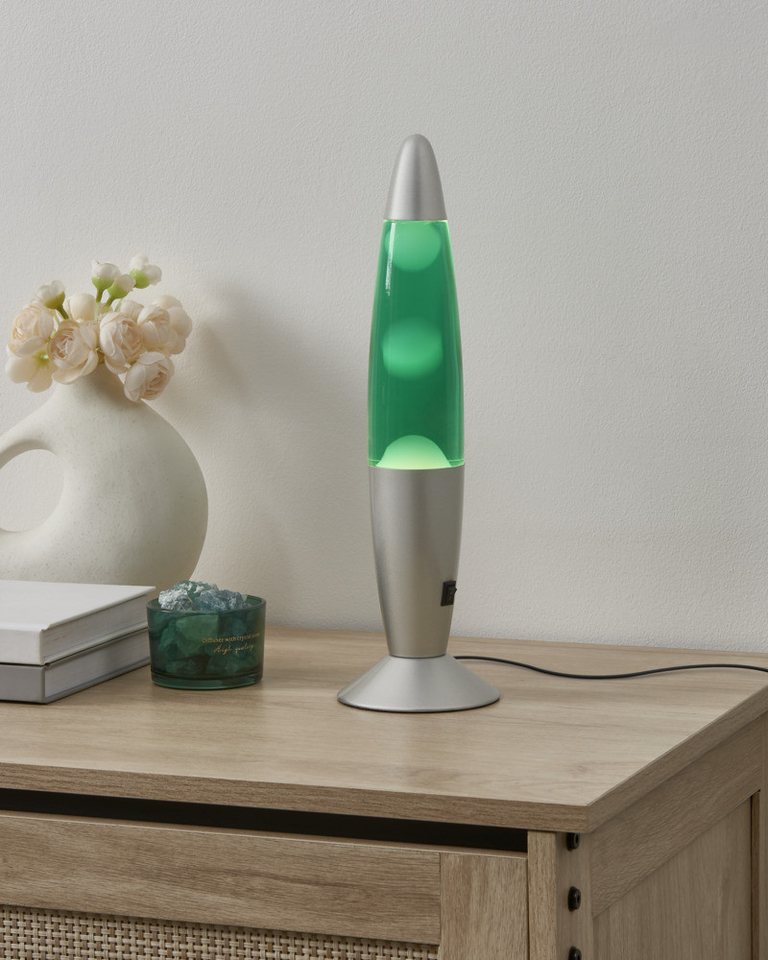 EGLO LED Tischleuchte LAVA, LED fest integriert, LED Lavalampe Lava, Deko Lampe Wassersäule, Retro Lavaleuchte – Bild 2 von 5