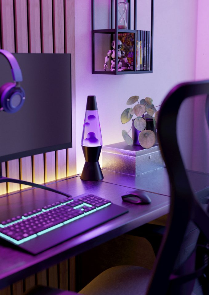 EGLO LED Tischleuchte LAVA, LED fest integriert, LED Lavalampe Lava, Deko Lampe Wassersäule, Retro Lavaleuchte – Bild 2 von 5