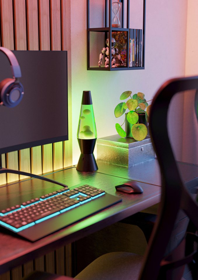 EGLO LED Tischleuchte LAVA, LED fest integriert, LED Lavalampe Lava, Deko Lampe Wassersäule, Retro Lavaleuchte – Bild 2 von 5