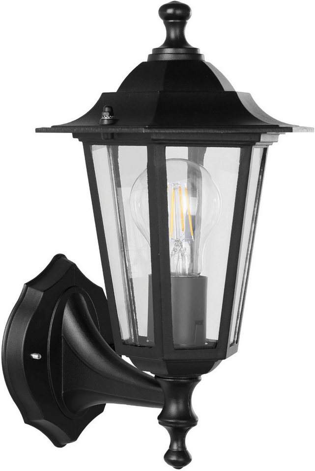 EGLO LED Wandleuchte LATERNA 4 L16,5 x H32 x AL23 cm, spritzwassergeschützte Lampe, ohne Leuchtmittel, Außen-Wandlampe Laterna 4, Lampe, E27, IP44, L16,5 x H32  – Bild 3 von 5