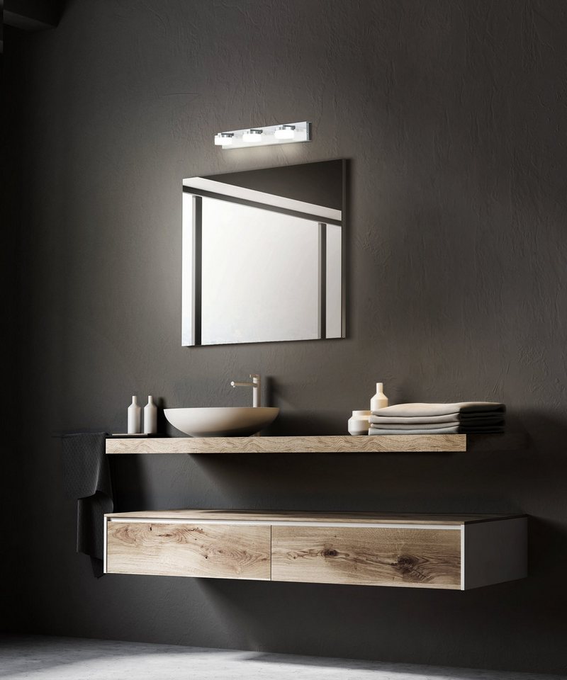 EGLO LED Wandleuchte Romendo 1, Leuchtmittel inklusive, LED-Wandleuchte IP44 45cm 1620lm Warmweiß Silber I Romendo 1 – Bild 4 von 5