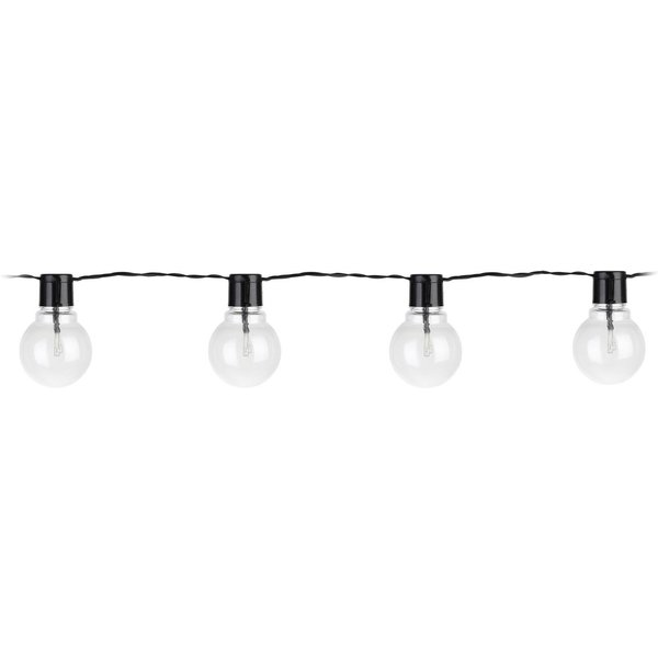 EGLO Lichterkette LED Lichterkette, Balkon Deko, IP44, mit Glühbirnen, dekorative, 16-flammig, aus Kunststoff, 4,5m Kabel, 16 Birnen, Outdoor, Terrasse, Balkon