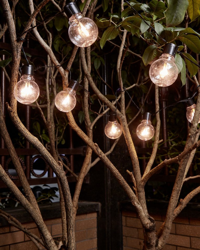 EGLO Lichterkette LED Lichterkette, Balkon Deko, IP44, mit Glühbirnen, dekorative, 16-flammig, aus Kunststoff, 4,5m Kabel, 16 Birnen, Outdoor, Terrasse, Balkon – Bild 3 von 5
