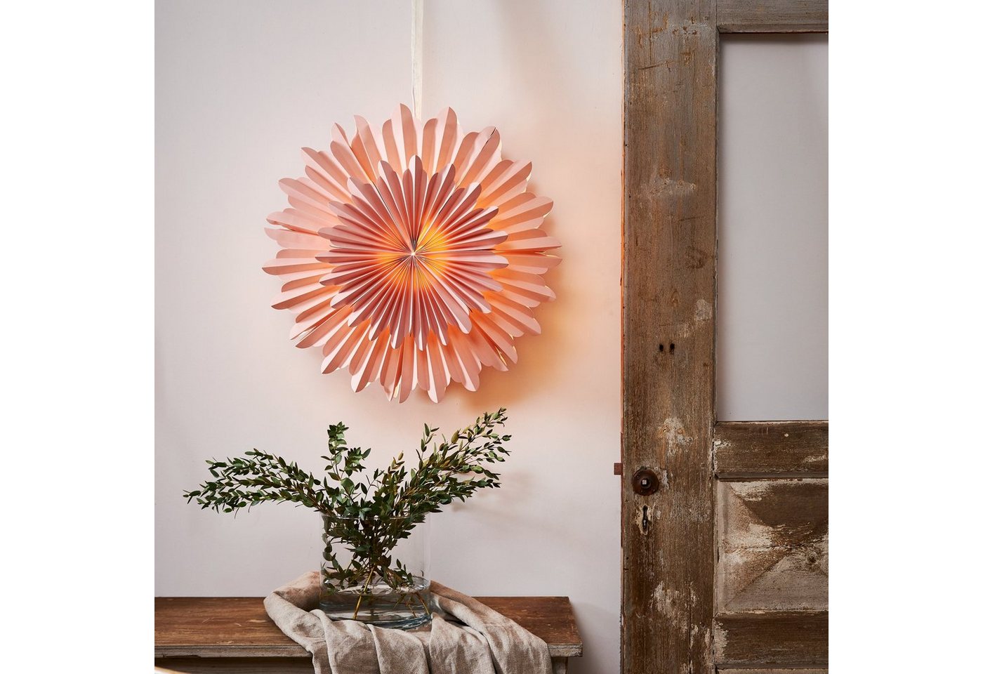 EGLO Papierstern Crystal, Weihnachtsstern für innen, Wand Deko, Ø 50 cm – Bild 2 von 5