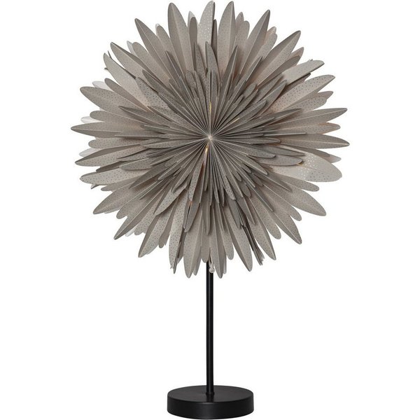 EGLO Papierstern Winter, Tischlampe mit Weihnachtsstern, beleuchtet aus Papier, Kabel, E14