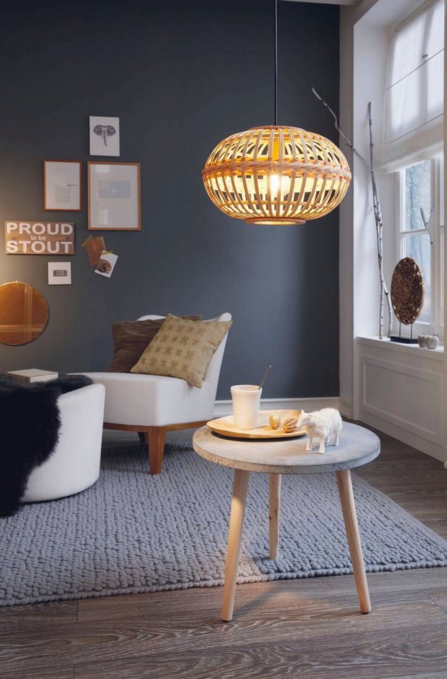 EGLO Pendelleuchte AMSFIELD, ohne Leuchtmittel, Hängelampe Esstisch, Esszimmerlampe, Hängeleuchte, Lampe, E27, Ø 38 cm – Bild 2 von 5