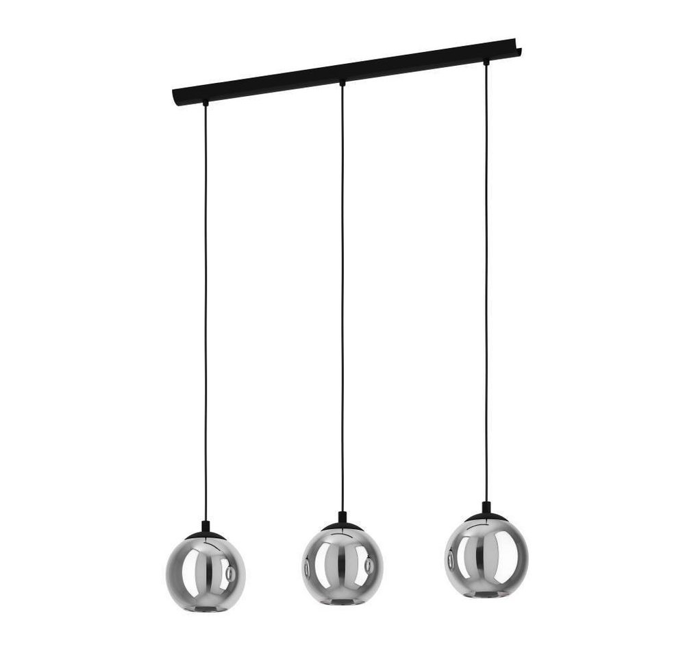 EGLO Pendelleuchte ARISCANI, Dimmfunktion, ohne Leuchtmittel, Lampe für Esstisch, Hängeleuchte, Rauchglas schwarz transparent, E27 – Bild 5 von 5