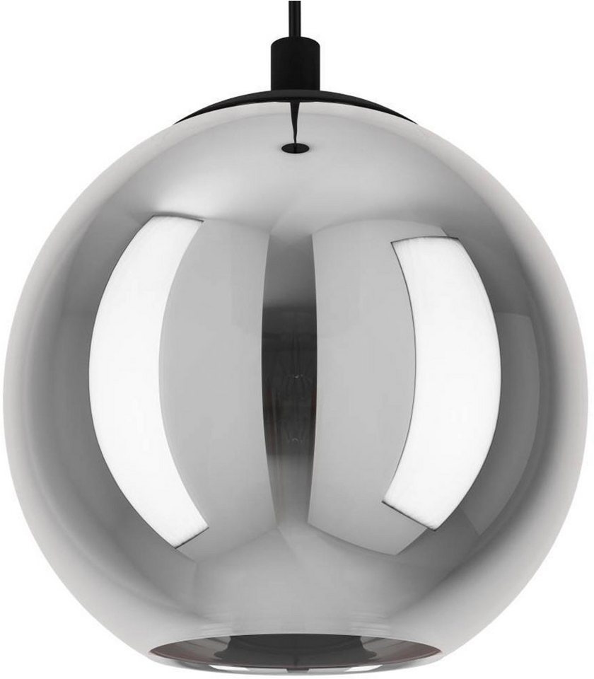 EGLO Pendelleuchte ARISCANI, Dimmfunktion, ohne Leuchtmittel, Lampe für Esstisch, Hängeleuchte, Rauchglas schwarz transparent, E27 – Bild 5 von 5