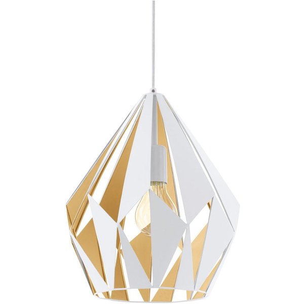 EGLO Pendelleuchte CARLTON 1, ohne Leuchtmittel, Vintage Pendellampe, 1 flammig, Drahtgeflecht, Industrial, 110x31cm