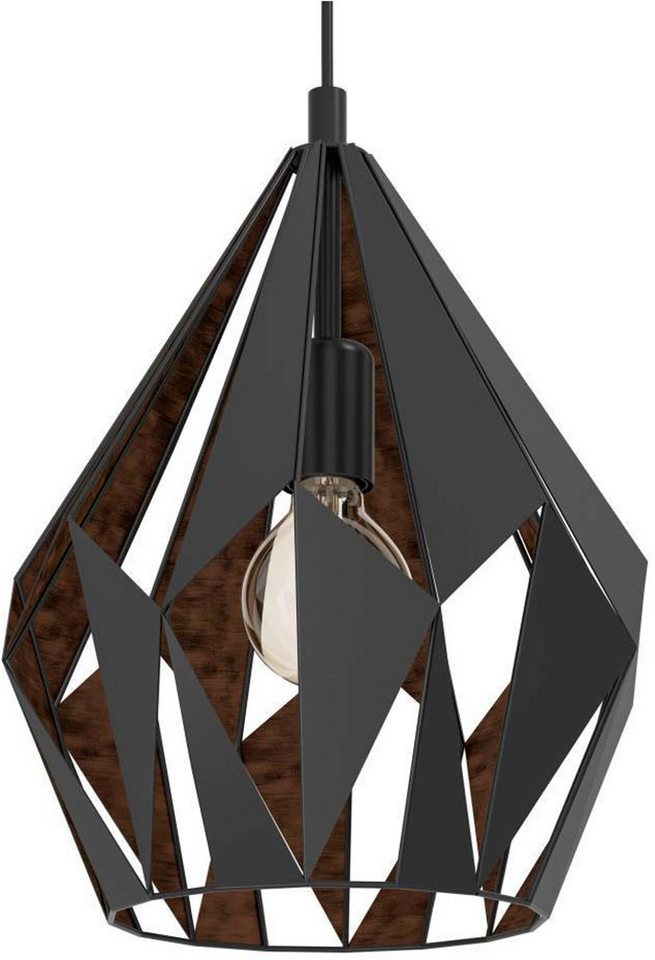 EGLO Pendelleuchte CARLTON 1, ohne Leuchtmittel, Vintage Pendellampe, 1 flammig, Drahtgeflecht, Industrial, 110x31cm – Bild 5 von 5
