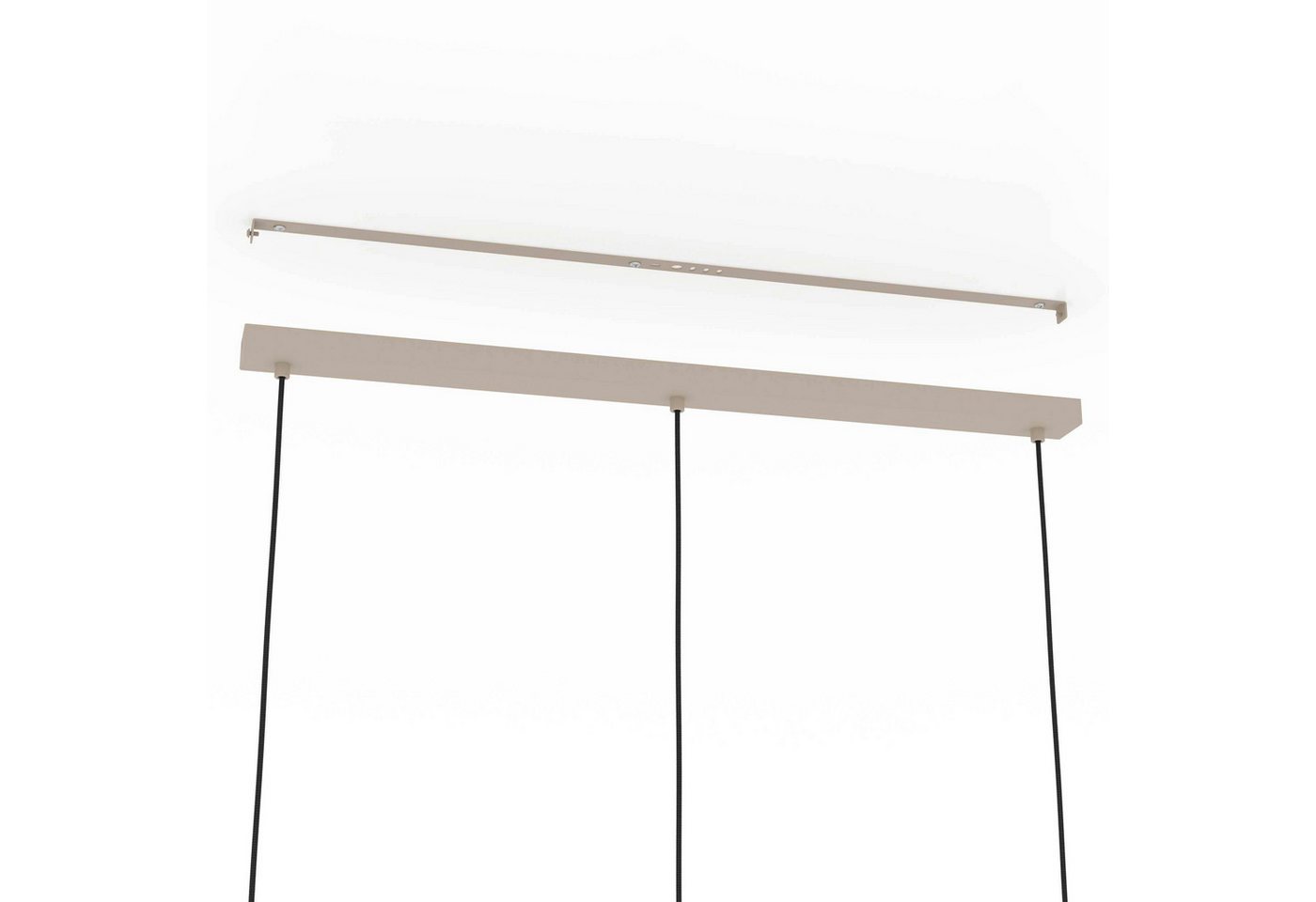EGLO Pendelleuchte Hängeleuchte ROMAZZINA, exkl. E27, Stahl, Pendellampe, ohne Leuchtmittel, Esszimmerlampe, 90x20x110cm, 3-flammig, modern, minimalistisch – Bild 4 von 5