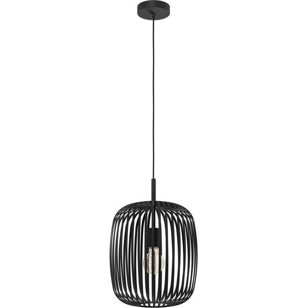 EGLO Pendelleuchte Hängeleuchte ROMAZZINA, exkl. E27, Stahl, Pendellampe, ohne Leuchtmittel, Esszimmerlampe, 110x32,5 cm (HxD), 1-flammig, modern, minimalistisc
