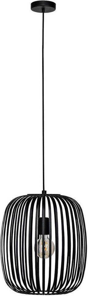 EGLO Pendelleuchte Hängeleuchte ROMAZZINA, exkl. E27, Stahl, Pendellampe, ohne Leuchtmittel, Esszimmerlampe, 110x32,5 cm (HxD), 1-flammig, modern, minimalistisc – Bild 4 von 5