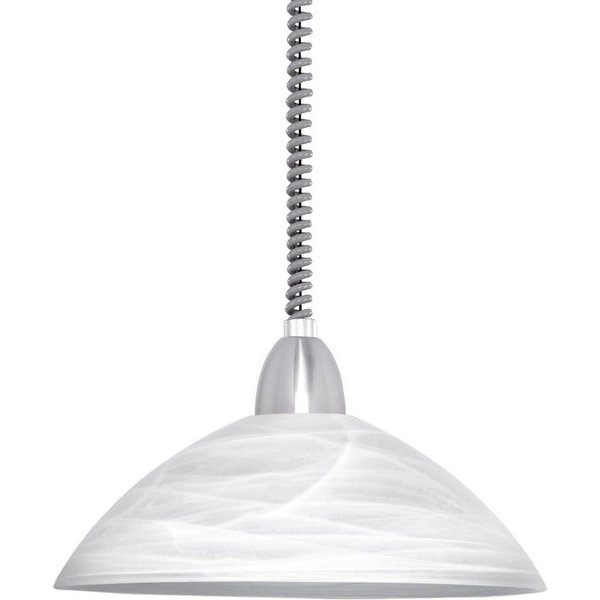 EGLO Pendelleuchte LORD 2 Hängeleuchte, höhenverstellbar, Seilzugmechanismus, ohne Leuchtmittel, Pendellampe, Hängelampe, Küche, Esszimmer, klassisches Design,1
