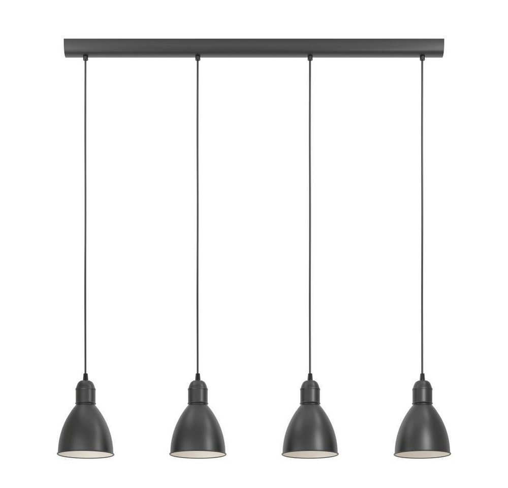 EGLO Pendelleuchte PRIDDY Hängeleuchte, Pendellampe, Stahl, schwarz, E27, Industrial, ohne Leuchtmittel, Wohnzimmerlampe, Esszimmerlampe, 4 flammig, Vintage, 11 – Bild 5 von 5