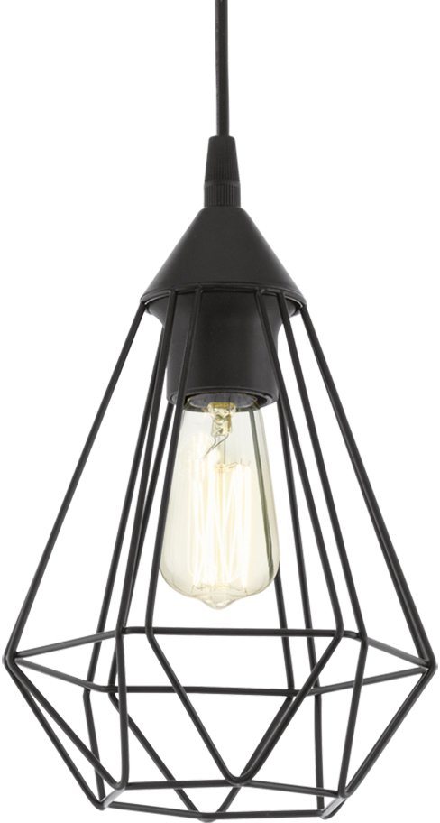 EGLO Pendelleuchte TARBES Hängeleuchte, Pendellampe, Vintage, Retro, Stahl, schwarz E27, ohne Leuchtmittel, Wohnzimmerlampe, Esstischlampe, Drahtgeflecht, 1 fla – Bild 3 von 5