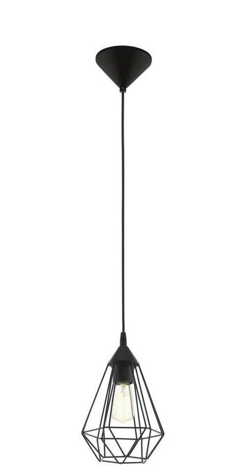 EGLO Pendelleuchte TARBES Hängeleuchte, Pendellampe, Vintage, Retro, Stahl, schwarz E27, ohne Leuchtmittel, Wohnzimmerlampe, Esstischlampe, Drahtgeflecht, 1 fla – Bild 5 von 5