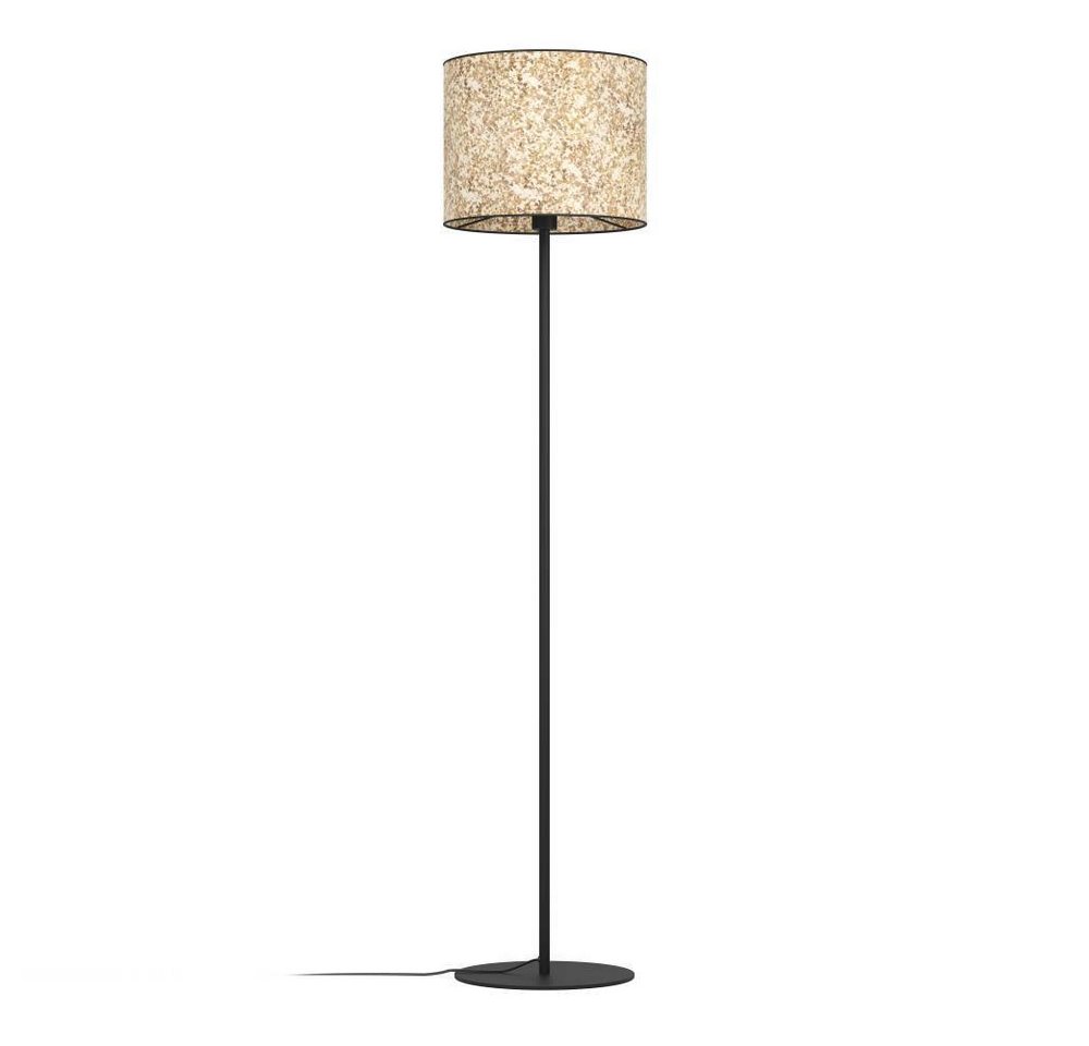 EGLO Stehlampe BUTTERBURN Stehlampe, Stahl und Textil, Wohnzimmerlampe, E27, Lampe, Ein-/Ausschalter, ohne Leuchtmittel, mit Birken-Blättern, Stehleuchte, Lampe – Bild 2 von 5