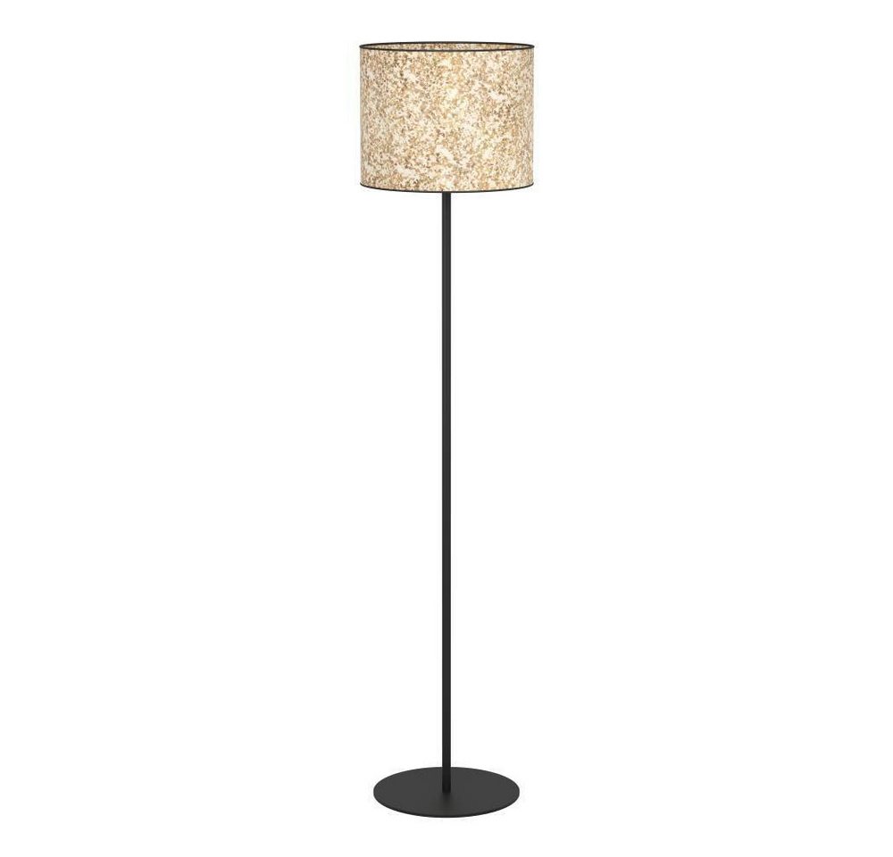 EGLO Stehlampe BUTTERBURN Stehlampe, Stahl und Textil, Wohnzimmerlampe, E27, Lampe, Ein-/Ausschalter, ohne Leuchtmittel, mit Birken-Blättern, Stehleuchte, Lampe – Bild 3 von 5