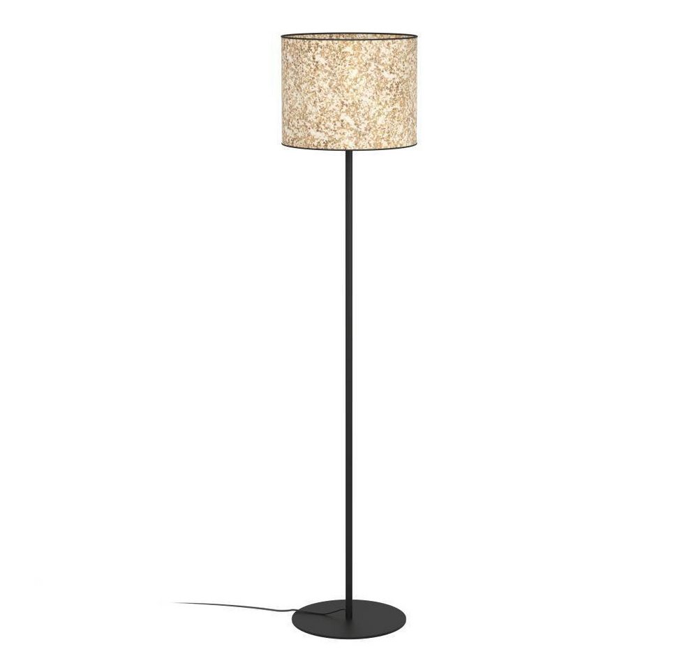 EGLO Stehlampe BUTTERBURN Stehlampe, Stahl und Textil, Wohnzimmerlampe, E27, Lampe, Ein-/Ausschalter, ohne Leuchtmittel, mit Birken-Blättern, Stehleuchte, Lampe – Bild 4 von 5