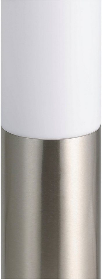 EGLO Stehlampe Helsinki Stehlampe, Außenleuchte, silber, weiß, E27, IP44, Lampe, ohne Leuchtmittel, Stehleuchte - H45 x Ø7,5 cm - edelstahl - 1X12W exkl. – Bild 3 von 5