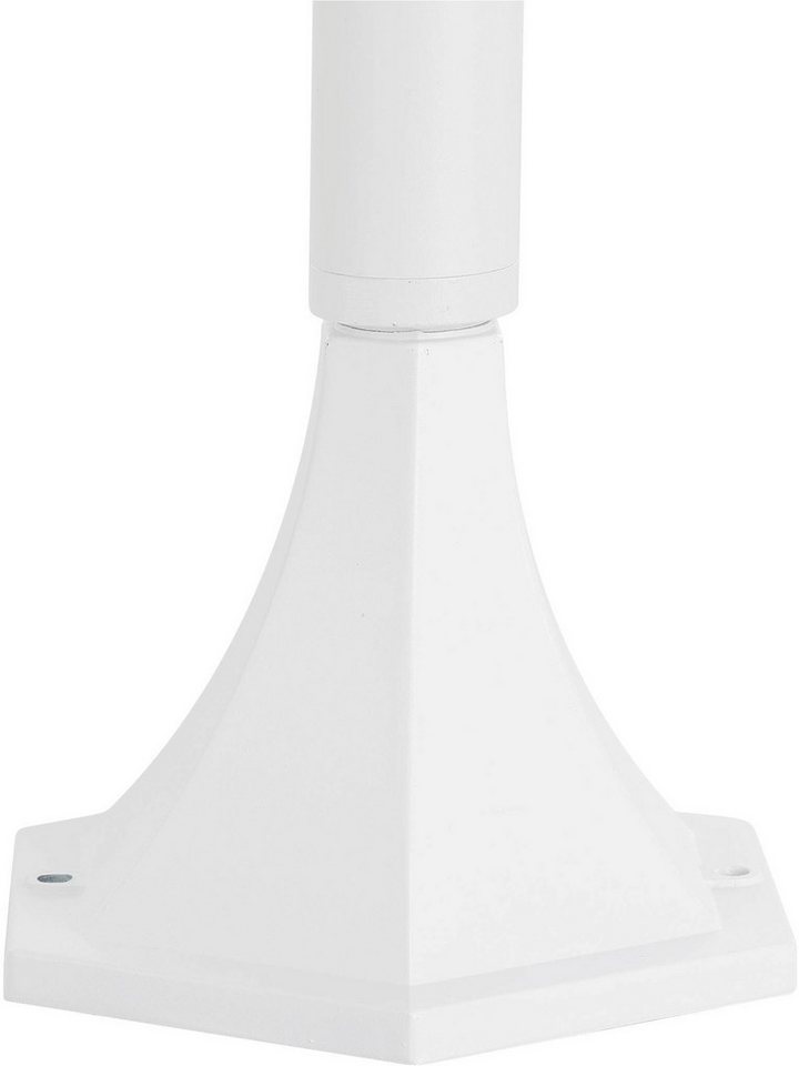 EGLO Stehlampe Navedo Außen-Stehlmape, Außenlampe, Aluguss und Glas, E27, IP44, Lampe, ohne Leuchtmittel, Stehleuchte - H120 x Ø23 cm - weiß - 1X60W exkl. – Bild 5 von 5