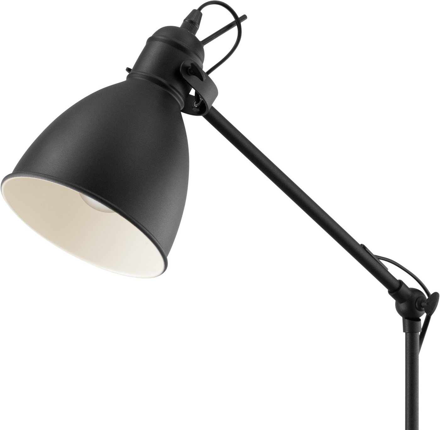 EGLO Stehlampe PRIDDY Stehleuchte, Standleuchte, Stahl, schwarz, E27, Industrial, ohne Leuchtmittel, Wohnzimmerlampe, Esszimmer, 1 flammig, Retro, Vintage, 137x – Bild 3 von 5