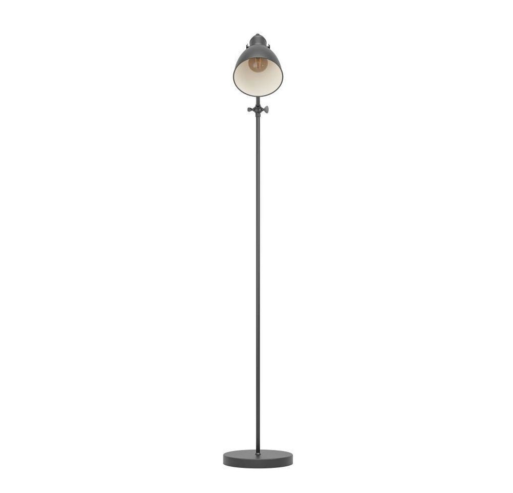 EGLO Stehlampe PRIDDY Stehleuchte, Standleuchte, Stahl, schwarz, E27, Industrial, ohne Leuchtmittel, Wohnzimmerlampe, Esszimmer, 1 flammig, Retro, Vintage, 137x – Bild 5 von 5