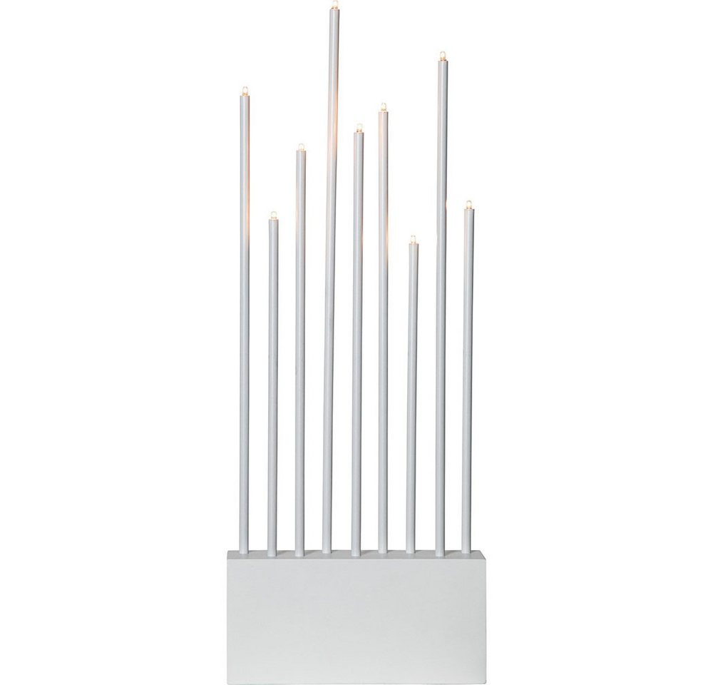 EGLO Tischleuchte, Leuchtmittel inklusive, Warmweiß, LED Kerzenständer Holz Weiß Weihnachten XMAS Fensterbank H 60 cm – Bild 2 von 5