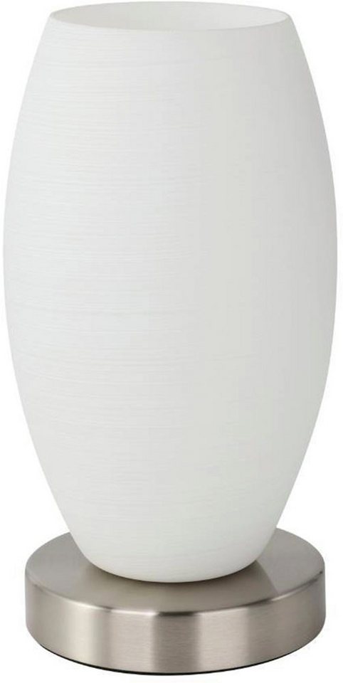 EGLO Tischleuchte BATISTA 3, Ein-/Ausschalter, ohne Leuchtmittel, Leuchtmittel wechselbar, Für Tisch, Sideboard oder Kommode, aus Stahl und handgemachtem Glas – Bild 3 von 5
