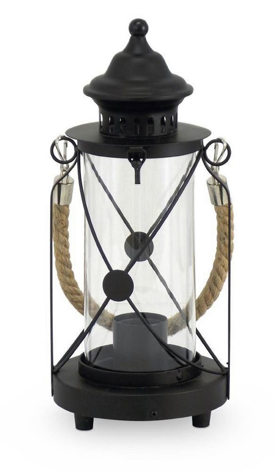 EGLO Tischleuchte BRADFORD, Ein-/Ausschalter, ohne Leuchtmittel, Tischleuchte, 33 x 14 cm, Laterne, Landhaus, Retro, Cottage Chic – Bild 3 von 5