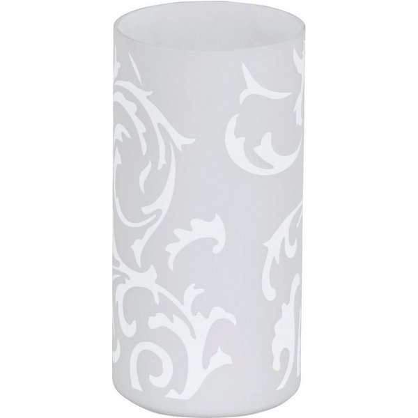 EGLO Tischleuchte GEO Tischlampe, opalmattes Glas mit floralem Muster, Schalter am Kabel, Ein-/Ausschalter, ohne Leuchtmittel, Leuchtmittel wechselbar, Nachttis