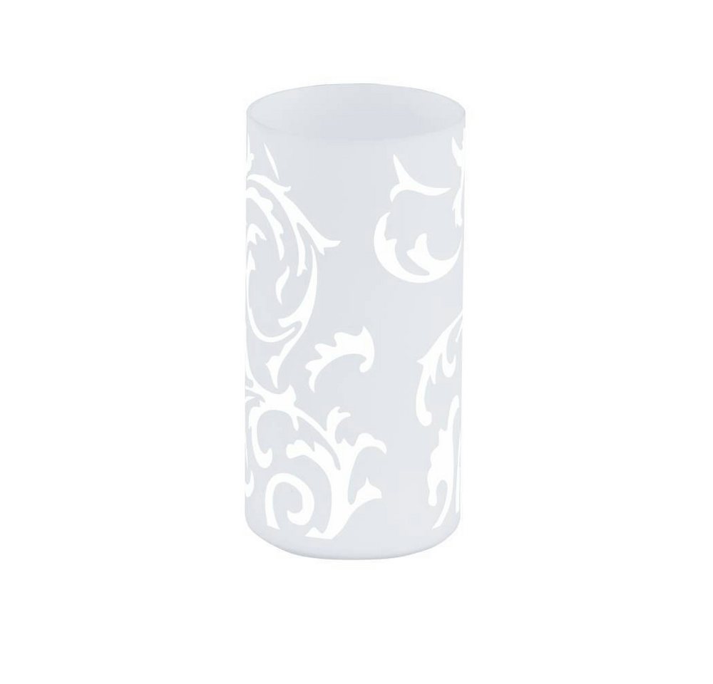 EGLO Tischleuchte GEO Tischlampe, opalmattes Glas mit floralem Muster, Schalter am Kabel, Ein-/Ausschalter, ohne Leuchtmittel, Leuchtmittel wechselbar, Nachttis – Bild 4 von 5