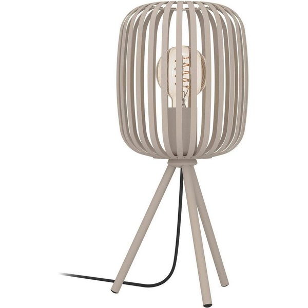 EGLO Tischleuchte Tischleuchte ROMAZZINA, exkl. E27, Stahl, Tischlampe, Ein-/Ausschalter, ohne Leuchtmittel, Stativ Nachtischlampe, 20x 20x43,5cm, Dreibein, Dek