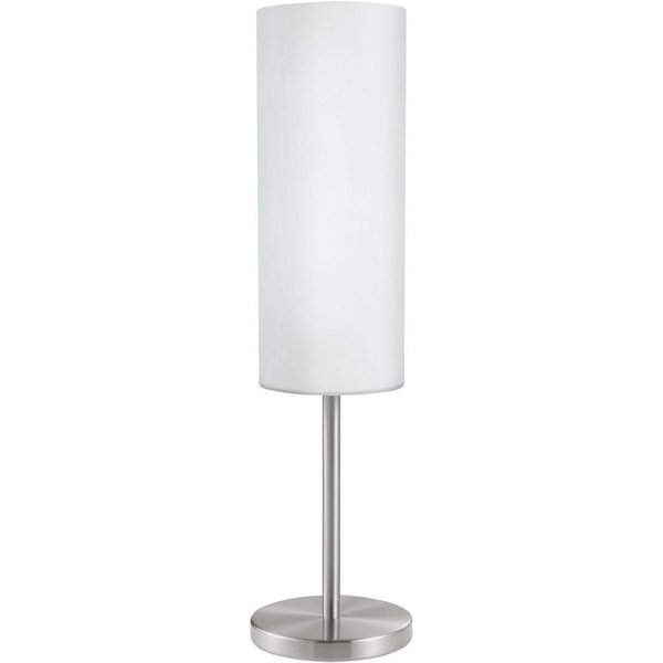 EGLO Tischleuchte TROY 3 Tischlampe, Stahl und Glas, E27, IP20, Nachttischlampe, Lampe, Ein-/Ausschalter, ohne Leuchtmittel, Leuchtmittel wechselbar, Tischleuch