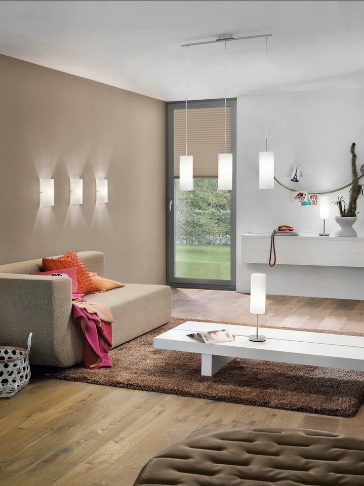 EGLO Tischleuchte TROY 3 Tischlampe, Stahl und Glas, E27, IP20, Nachttischlampe, Lampe, Ein-/Ausschalter, ohne Leuchtmittel, Leuchtmittel wechselbar, Tischleuch – Bild 5 von 5