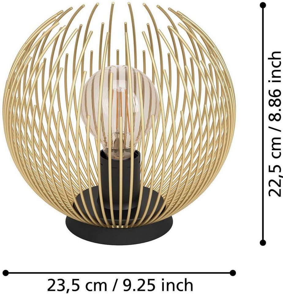 EGLO Tischleuchte VENEZUELA Tischlampe, Stahl, E27, IP20, Wohnzimmerlampe, Retro, Lampe, Ein-/Ausschalter, ohne Leuchtmittel, Leuchtmittel wechselbar, Tischleuc – Bild 4 von 5