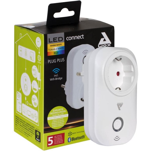 EGLO WLAN-Steckdose CONNECT-C PLUG Smart Home Steckdose, max. 2300 W, Einzelgerät Smart Plug, 1x Smart Plug für App-Steuerung und Strommessung im Innenbereich, 